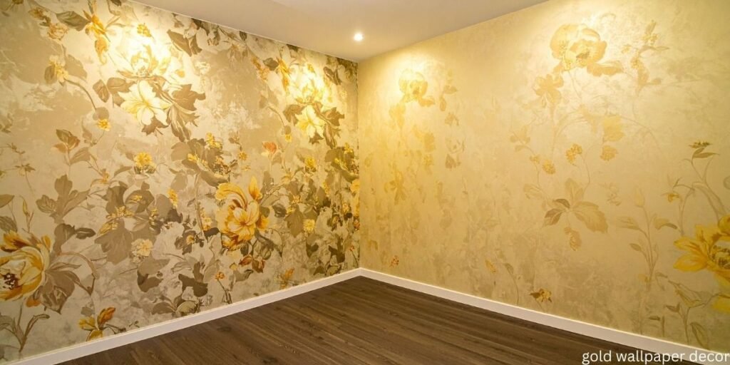 gold wallpaper decor