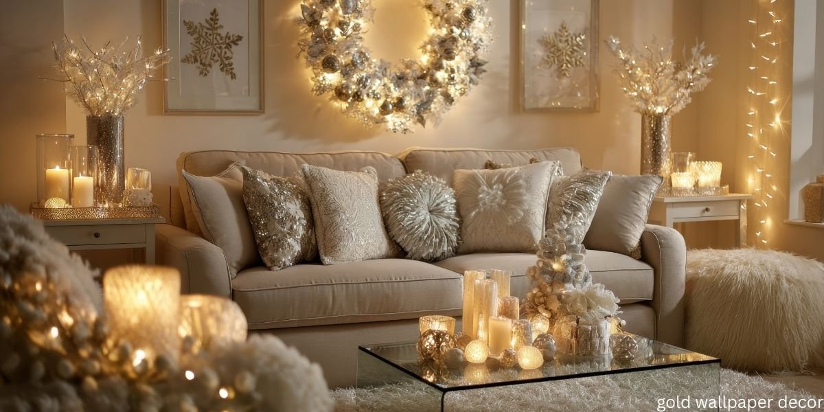 gold wallpaper decor