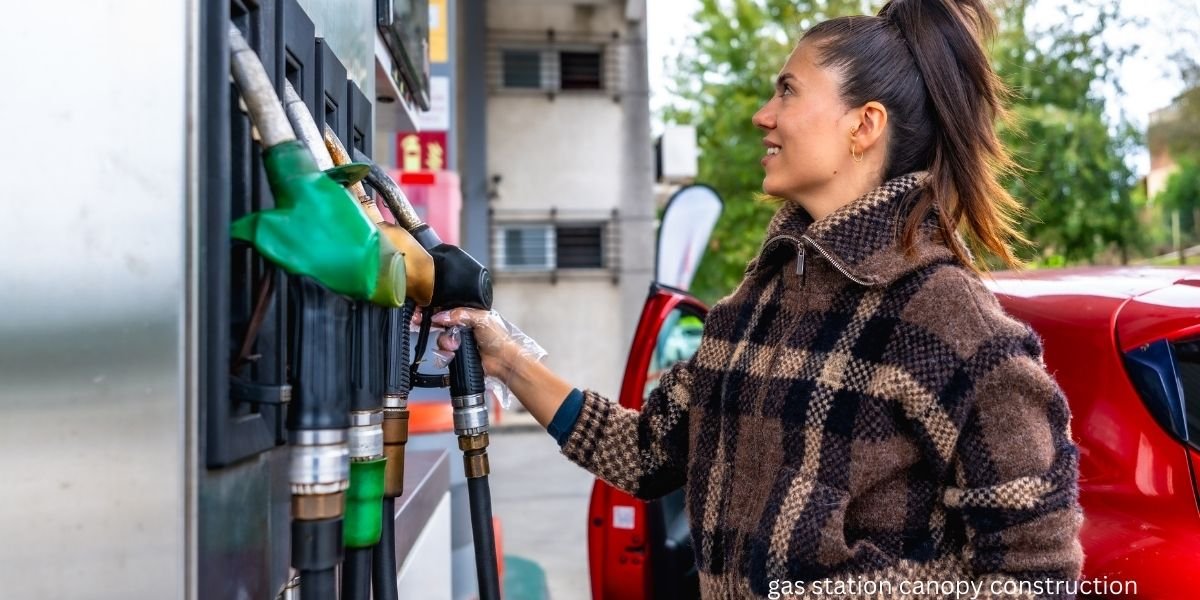gas station canopy construction