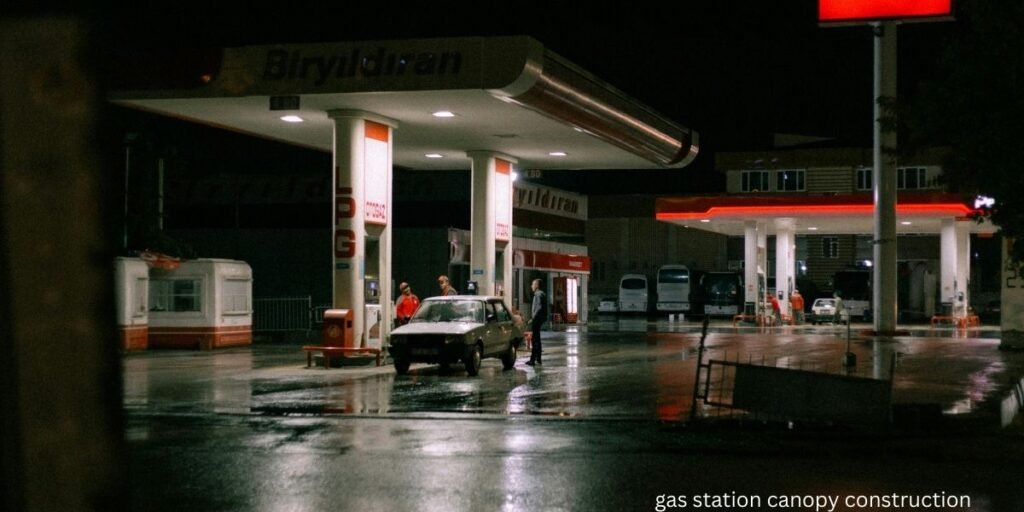 gas station canopy construction
